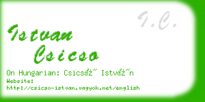 istvan csicso business card